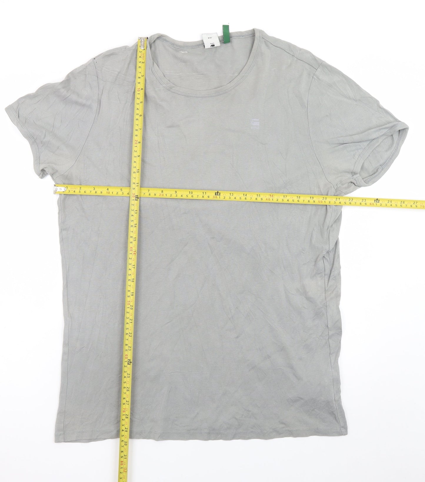 G-Star Raw Men's Grey Crew Neck Short Sleeve T-Shirt XXL Casual