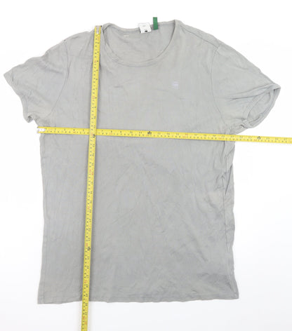 G-Star Raw Men's Grey Crew Neck Short Sleeve T-Shirt XXL Casual