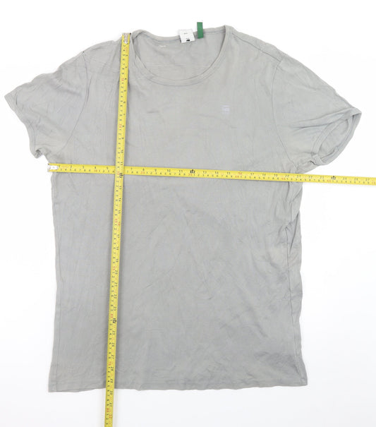 G-Star Raw Men's Grey Crew Neck Short Sleeve T-Shirt XXL Casual
