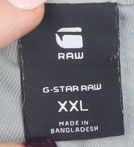 G-Star Raw Men's Grey Crew Neck Short Sleeve T-Shirt XXL Casual