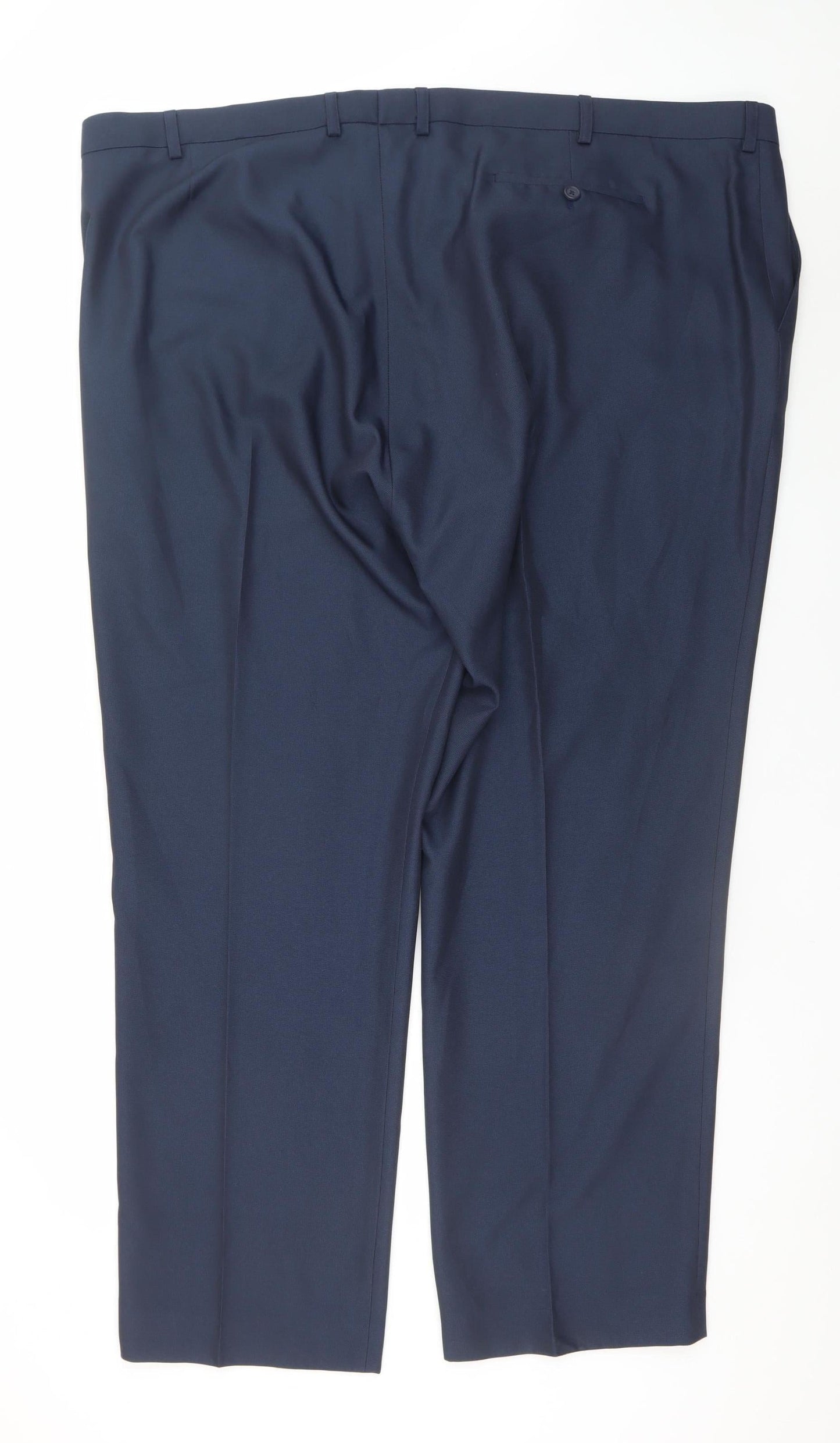 Williams & Brown London Men's Blue Regular Fit Dress Trousers 52R Formal