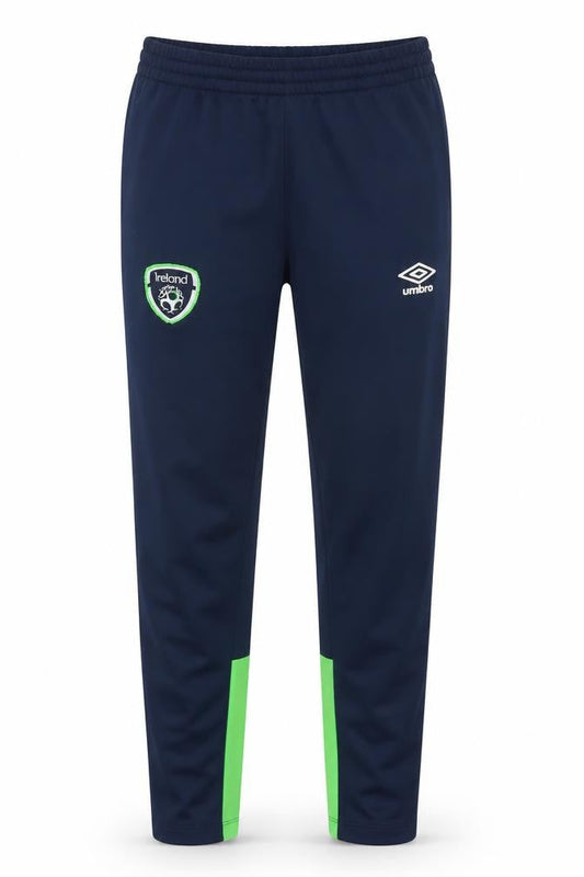 Umbro Boys Navy & Green Ireland Jogger Trousers Size 152cm Polyester Blend
