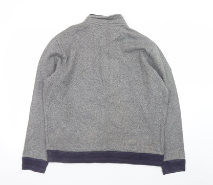 Lacoste Men's Grey XL 1/2 Zip Sweatshirt High Neck Cotton Blend