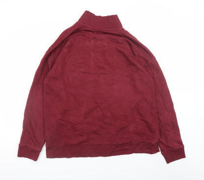 Calvin Klein Mens Red 1/4 Zip Pullover Sweatshirt XXL
