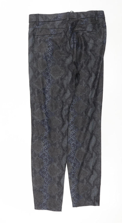 Zara Women Black Snake Print Legging Style Trousers L
