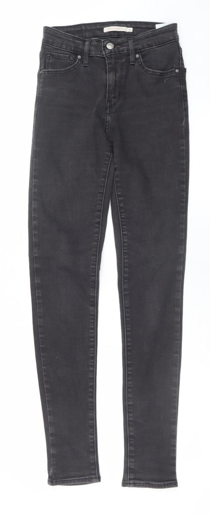 Levi's Women Black Skinny Jeans Size 26 High Rise Denim