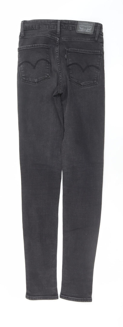 Levi's Women Black Skinny Jeans Size 26 High Rise Denim