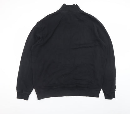 Hugo Men’s Black XL 1/4 Zip High Neck Sweatshirt