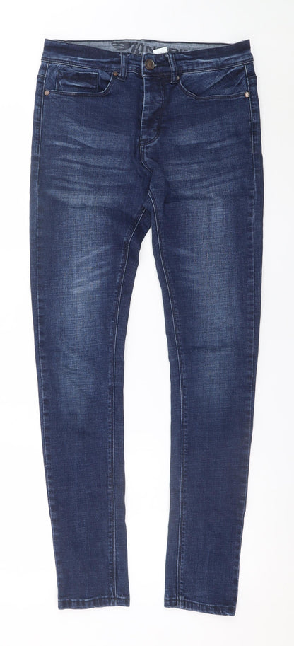 Kingpin Men's Blue Skinny Jeans Size 30R Slim Fit Denim