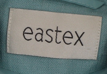 Eastex Women's Blue Short Sleeve Linen Blend Suit Jacket UK 12