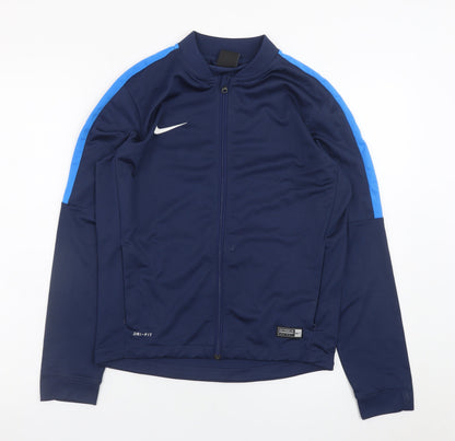 Nike Boys Blue Dri-FIT Track Jacket 12-13 Years Full Zip Activewear