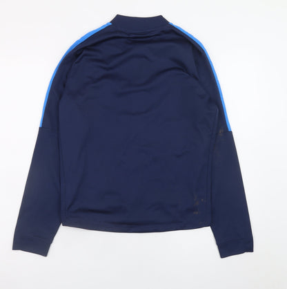 Nike Boys Blue Dri-FIT Track Jacket 12-13 Years Full Zip Activewear