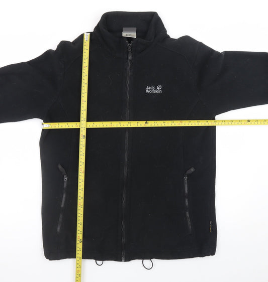 Jack Wolfskin Men's Black Fleece Full Zip Outdoor Jacket Size M