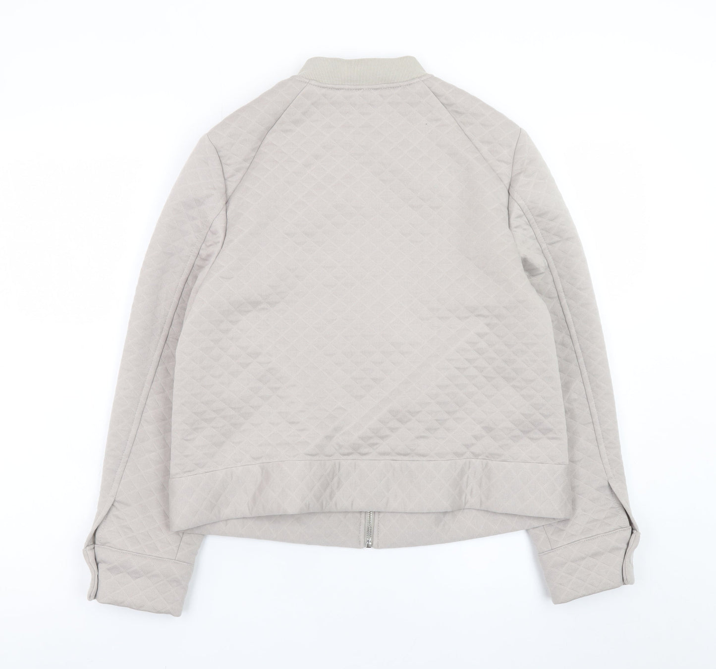 Marks and Spencer Women's Beige Quilted Bomber Jacket Size 12