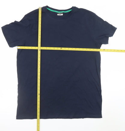 Alphar One Women Navy Blue Basic T-Shirt XXL Cotton Short Sleeve