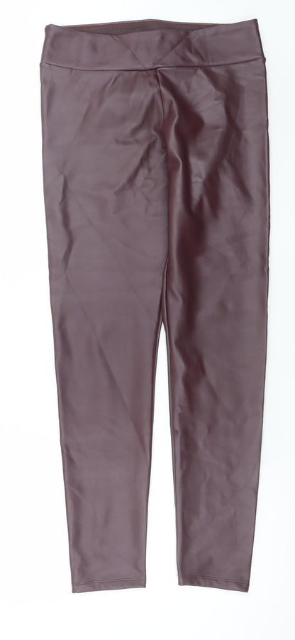 Calzedonia Women's Brown Faux Leather Leggings Size L