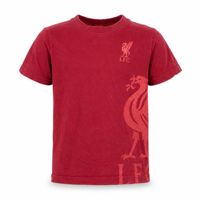 LFC Boys Red 6-7 Years Cotton Short Sleeve Football T-Shirt