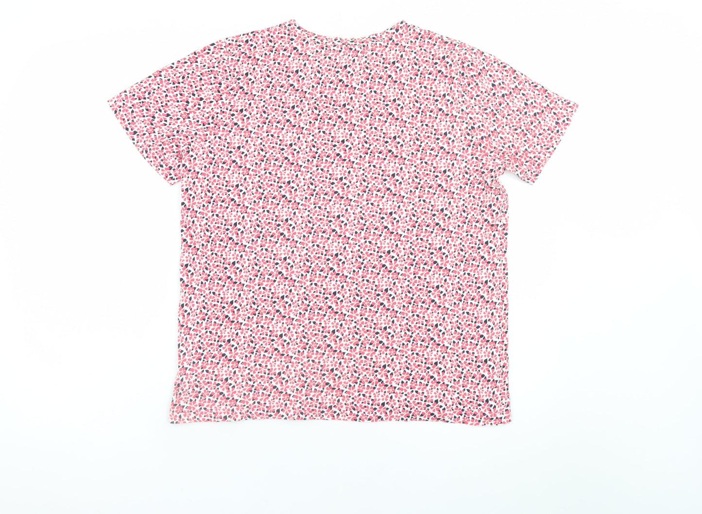 Marks and Spencer Women's Multicoloured Floral Cotton T-Shirt Size 14