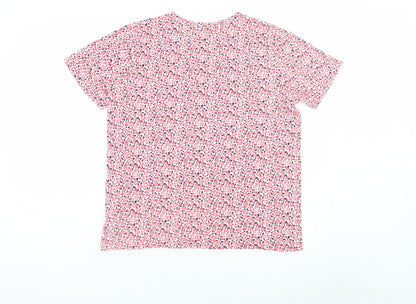 Marks and Spencer Women's Multicoloured Floral Cotton T-Shirt Size 14