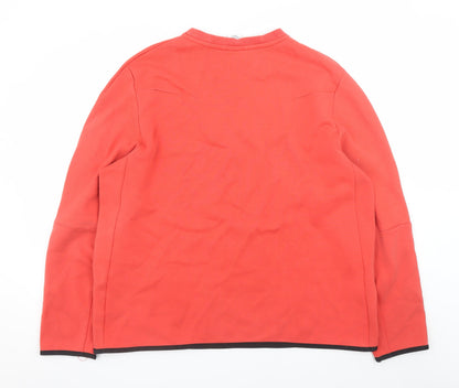 Nike Mens Red XL Pullover Sweatshirt Crew Neck Zip Arm