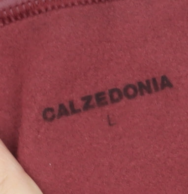 Calzedonia Women’s Red Faux Leather High Rise Stretch Leggings L