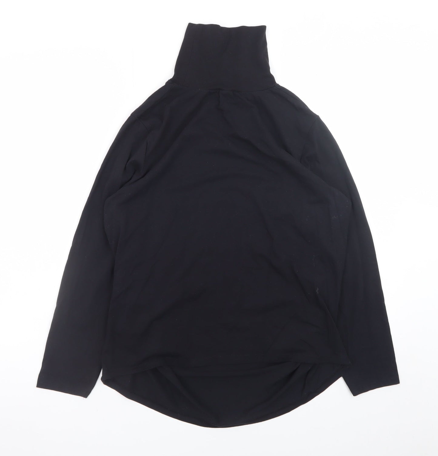 Threadbare Women’s Black Roll Neck Long Sleeve Jersey T-Shirt Size 12