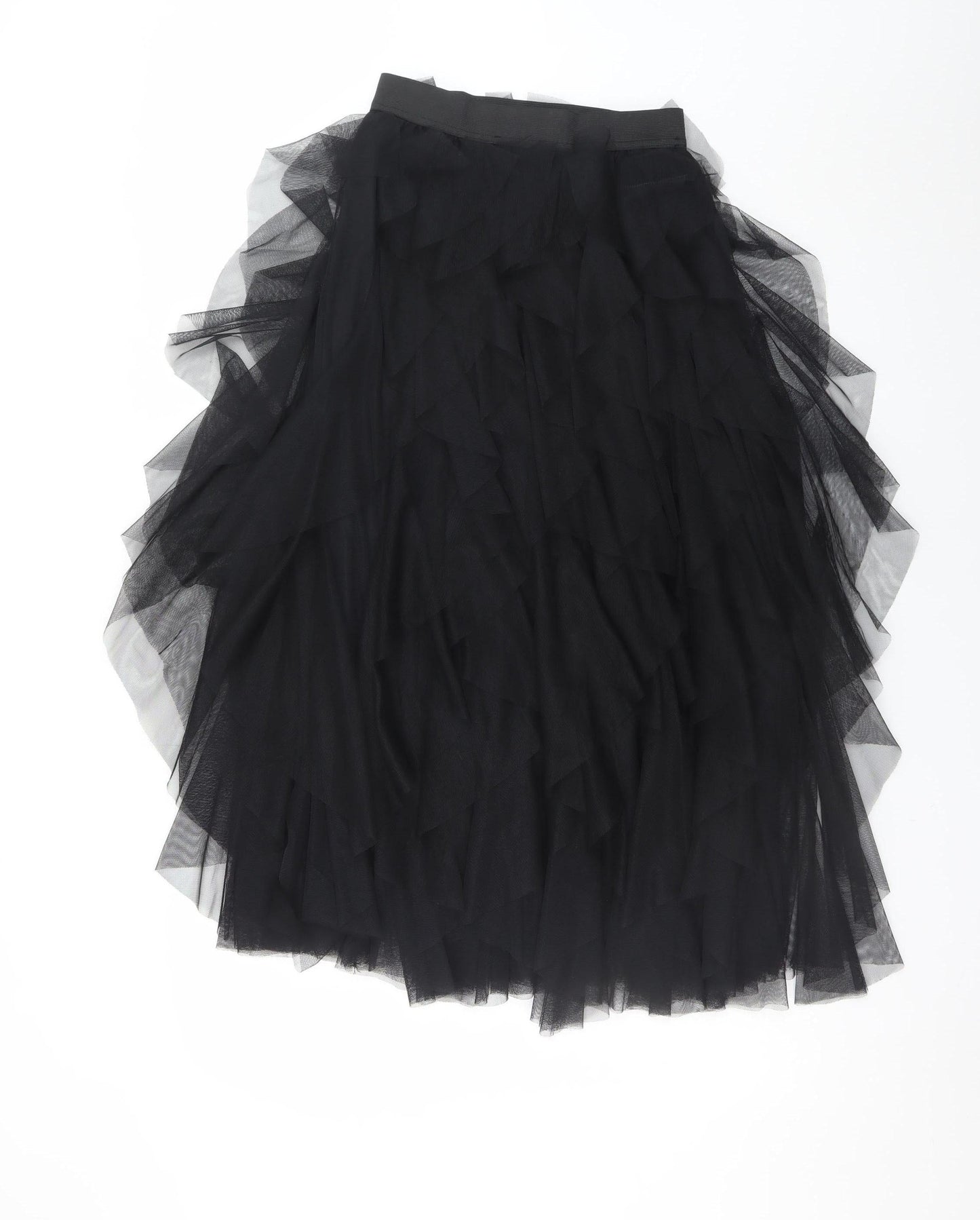 Gallery Women's Black Tutu Midi Skirt Size 8 Elastic Waist Party
