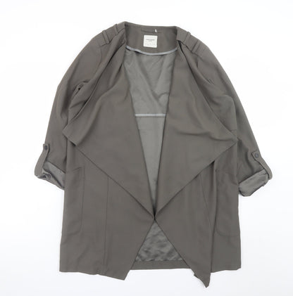 Vero Moda Women Grey Mid-Length Trench Coatigan M