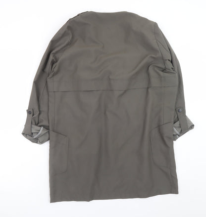 Vero Moda Women Grey Mid-Length Trench Coatigan M
