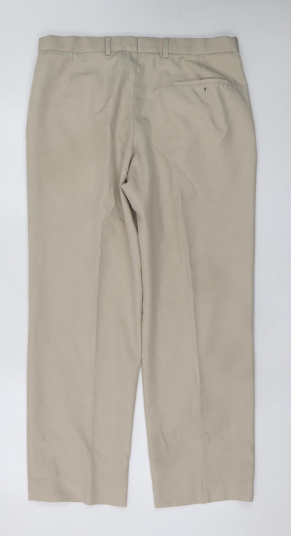 Dunnes Stores Women Beige Chino Trousers Size 16 Regular Fit 34W 29L