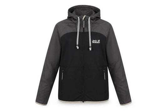 Jack Wolfskin Women Black Softshell Windbreaker Jacket UK 12