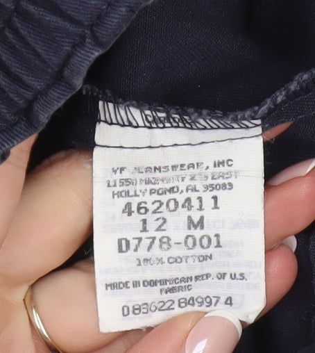 Lee Women Navy Blue Chino Trousers Size 12 Cotton Relaxed Fit