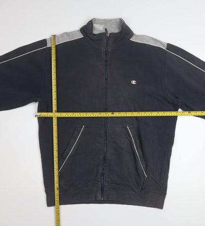 Champion Men's Black L Track Jacket Full Zip Fleece Sportswear