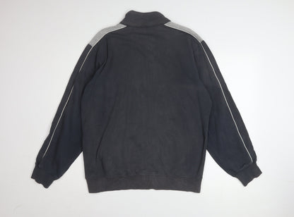Champion Men's Black L Track Jacket Full Zip Fleece Sportswear