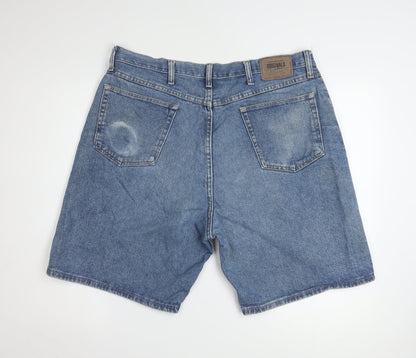 Wrangler Mens Blue Denim Relaxed Fit 38 Shorts