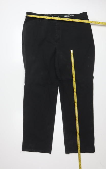 Lee Women's Black Relaxed Fit Chino Trousers Size 18