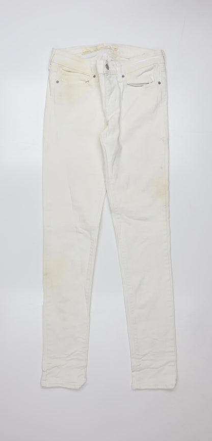 Levi's Women's White 711 Skinny Jeans Size 27 Slim Fit Denim