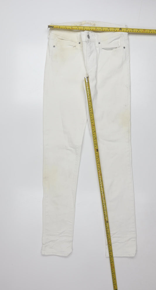 Levi's Women's White 711 Skinny Jeans Size 27 Slim Fit Denim