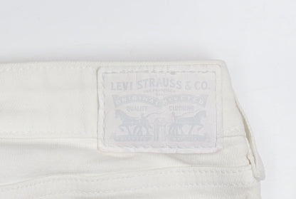 Levi's Women's White 711 Skinny Jeans Size 27 Slim Fit Denim