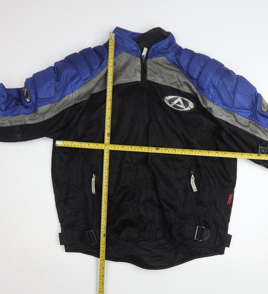 AGVSPORT Men's Blue Motorcycle Jacket XL Mesh Breathable Biker Style