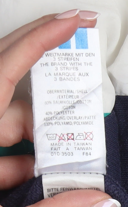 Adidas Women’s Navy & Teal Colourblock Crew Neck Sweatshirt Size 14