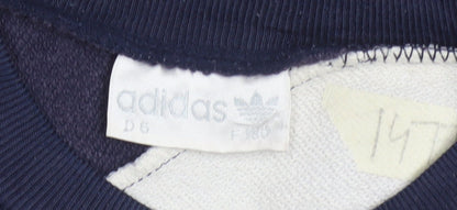 Adidas Women’s Navy & Teal Colourblock Crew Neck Sweatshirt Size 14