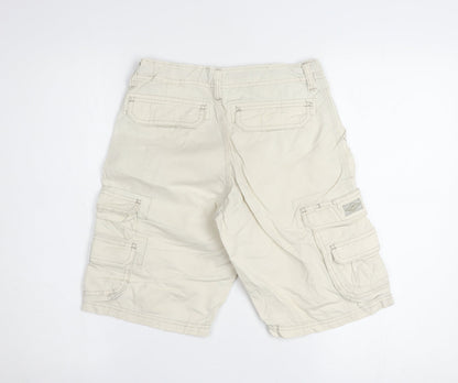 Lee Dungarees Womens Beige Cargo Shorts Size 12R 100% Cotton