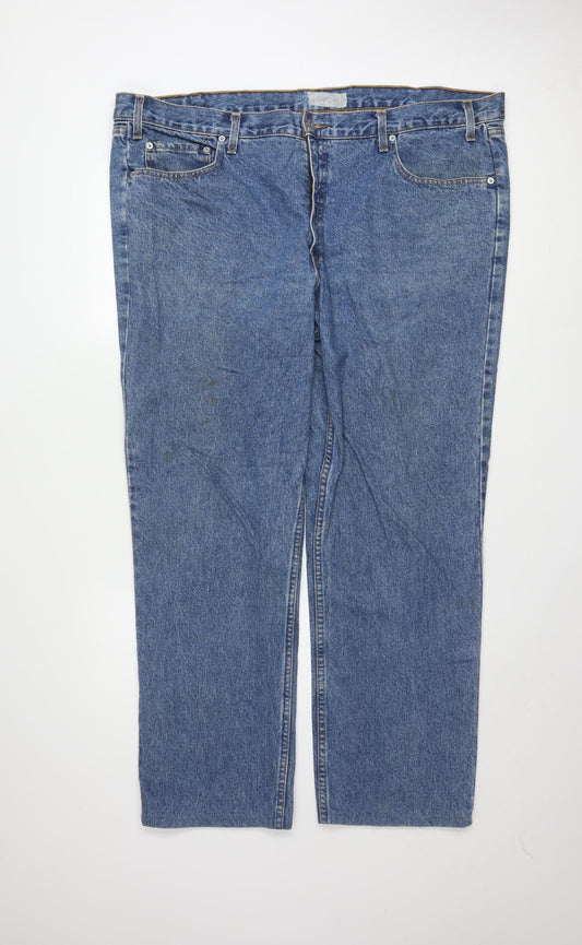 Levi Strauss & Co Men's Blue 46x34 Straight Regular Fit Jeans