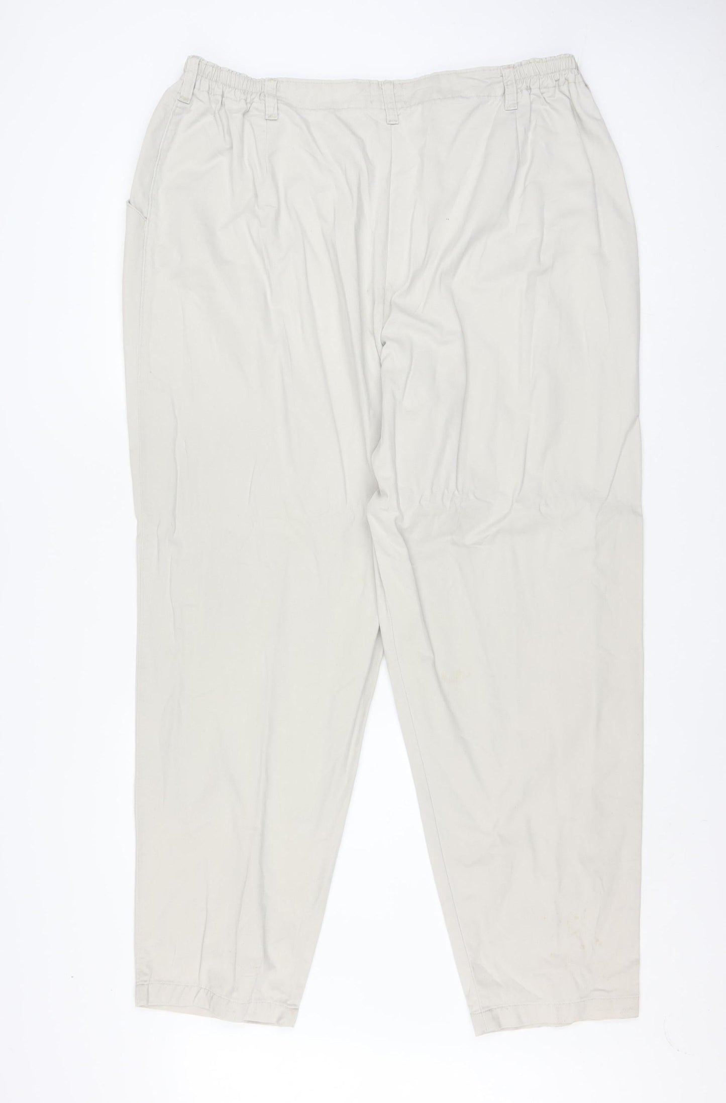 Lee Men’s Beige Cotton Pleated Chino Trousers Size L Relaxed Fit