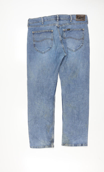 Lee Men's Blue Slim Fit Straight Leg Jeans 36W 29L
