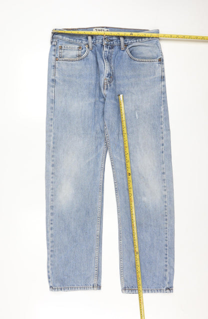 Levi's Men's Blue 505 Light Wash Straight Denim Jeans W33 L30