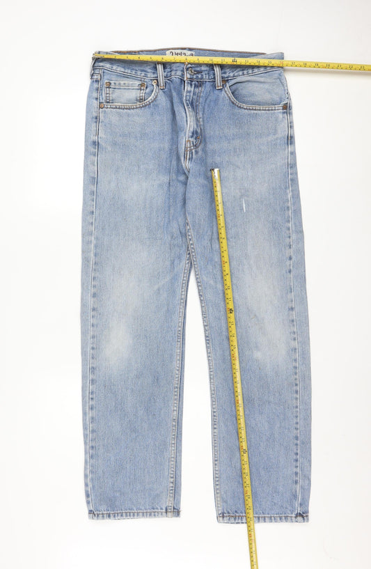 Levi's Men's Blue 505 Light Wash Straight Denim Jeans W33 L30