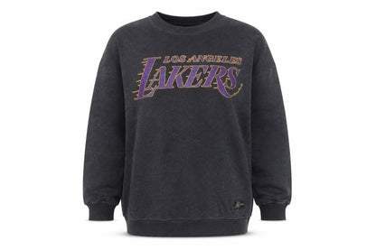 NBA Los Angeles Lakers Women's Grey Pullover Sweatshirt Size 12 Cotton Blend