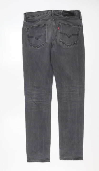 Levi's Men's Grey Slim Fit Straight Jeans W29 L32